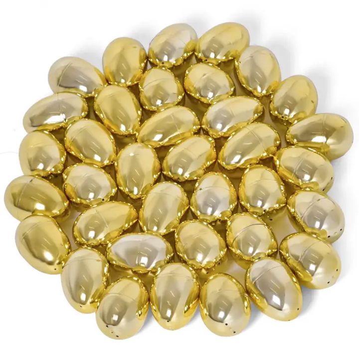 Gold Metallic Easter Eggs 3.1 Inch