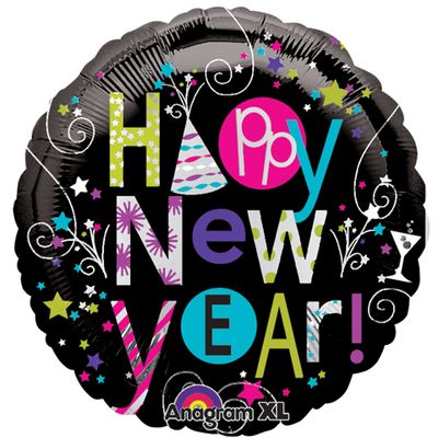 18" Playful Happy New Year Balloon 18" Playful Happy New Year Balloon
