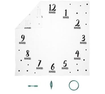 Watch Me Grow Milestone Blanket, Black & White Watch Me Grow Milestone Blanket, Black & White