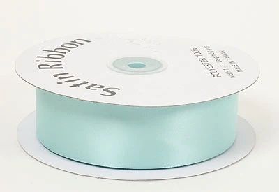 1/4 Inch Aqua Blue Satin Ribbon 100 Yards 1/4 Inch Aqua Blue Satin Ribbon 100 Yards