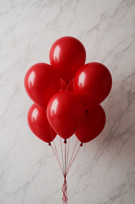 7 COUNT RED LATEX BALLOONS