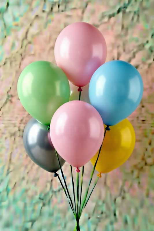 7 COUNT  ASST LATEX BALLOONS