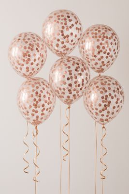 silver confetti balloon