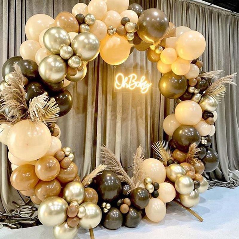 Balloon Arch Kit 100pcs ( Light Brown, Gold, Blush, Dark Brown) #5