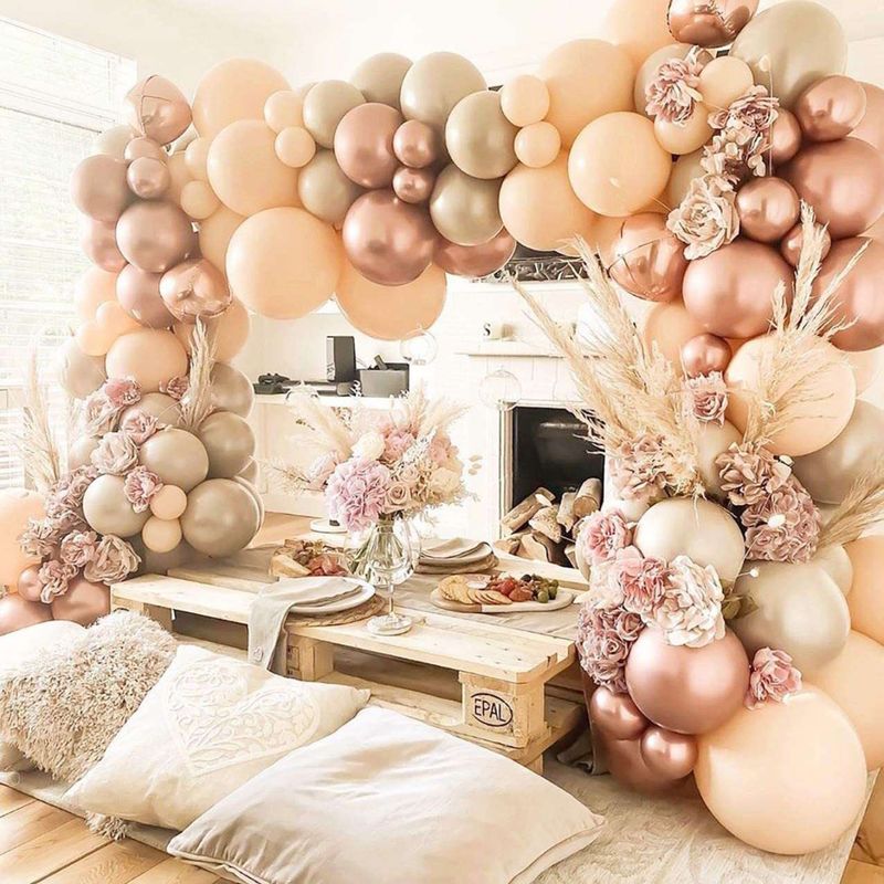 Balloon Arch Kit  110pcs ( Black, Blush, Rose Gold,) #7