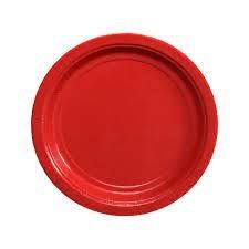 RUBY RED PLASTIC PLATE 10