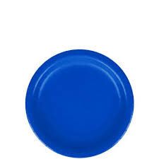 ROYAL BLUE  7" DESSERT PLATES. 10CT