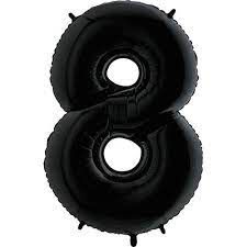 8 BLACK NUMBER BALLOON 8 BLACK NUMBER BALLOON