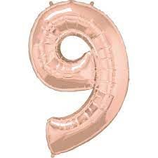 NUMBER NINE ROSE GOLD 34" BALLOON