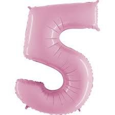 5 NUMBER BABY PINK 34 INCH 5 NUMBER BABY PINK 34 INCH