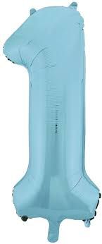 1 NUMBER BABY BLUE 34 INCH