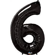 6 NUMBER BLACK 34 INCH 6 NUMBER BLACK 34 INCH