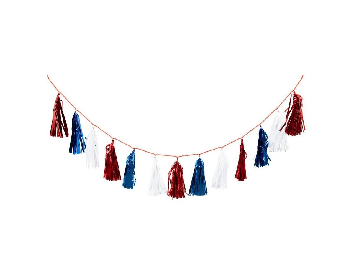 Red, White &amp; Blue Tassel Garland