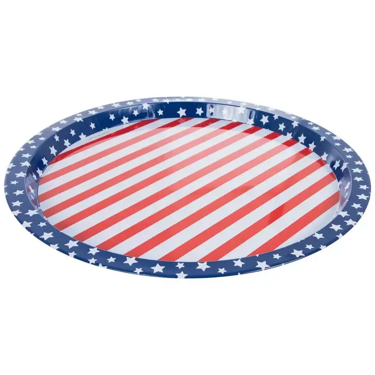 4TH OF JULY TINSERVING TRAY 13.5 INCHES