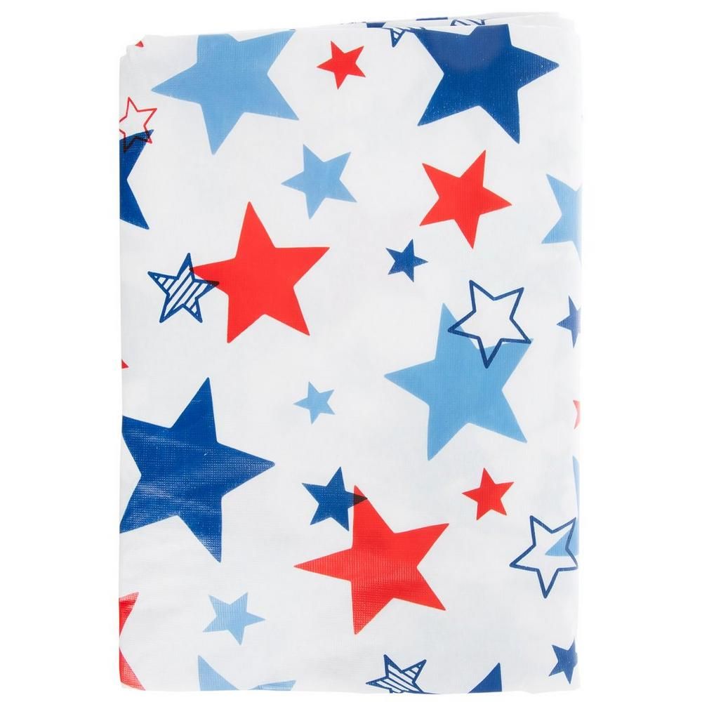 Red, White &amp; Blue Stars PEVA Tablecloth