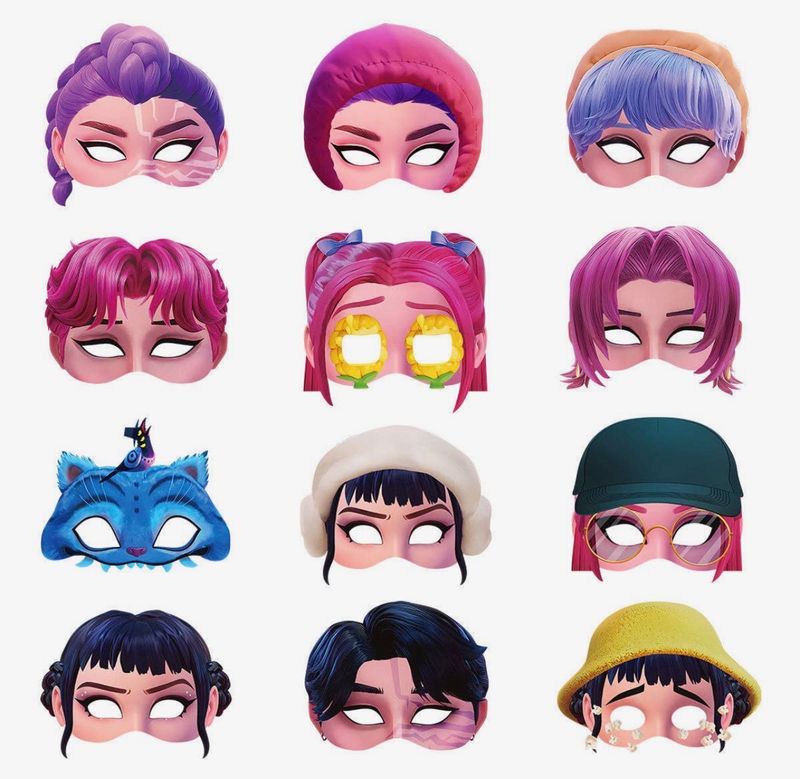 K-POP DEAMON HUNTERZ &amp; SAGA BOY BAND12 mask 12 characters
