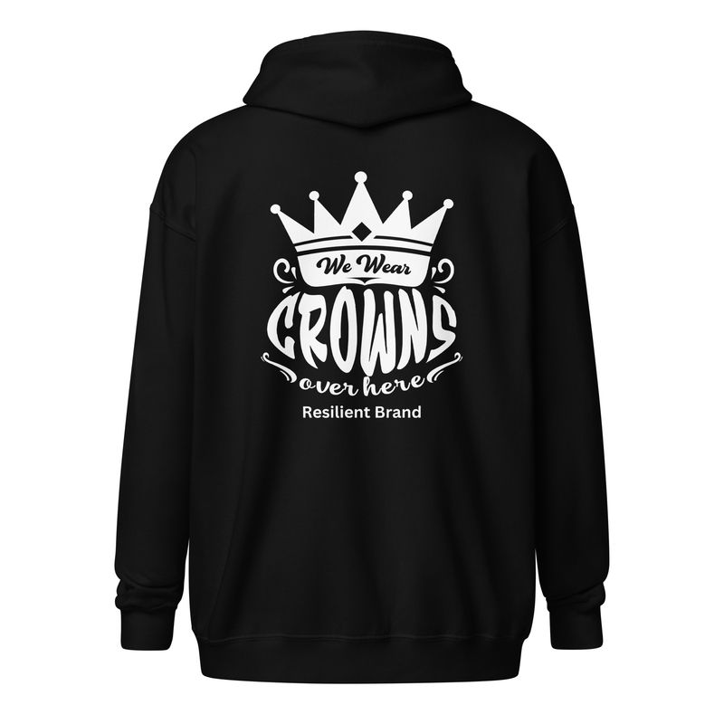 We Wear Crowns heavy blend zip hoodie
