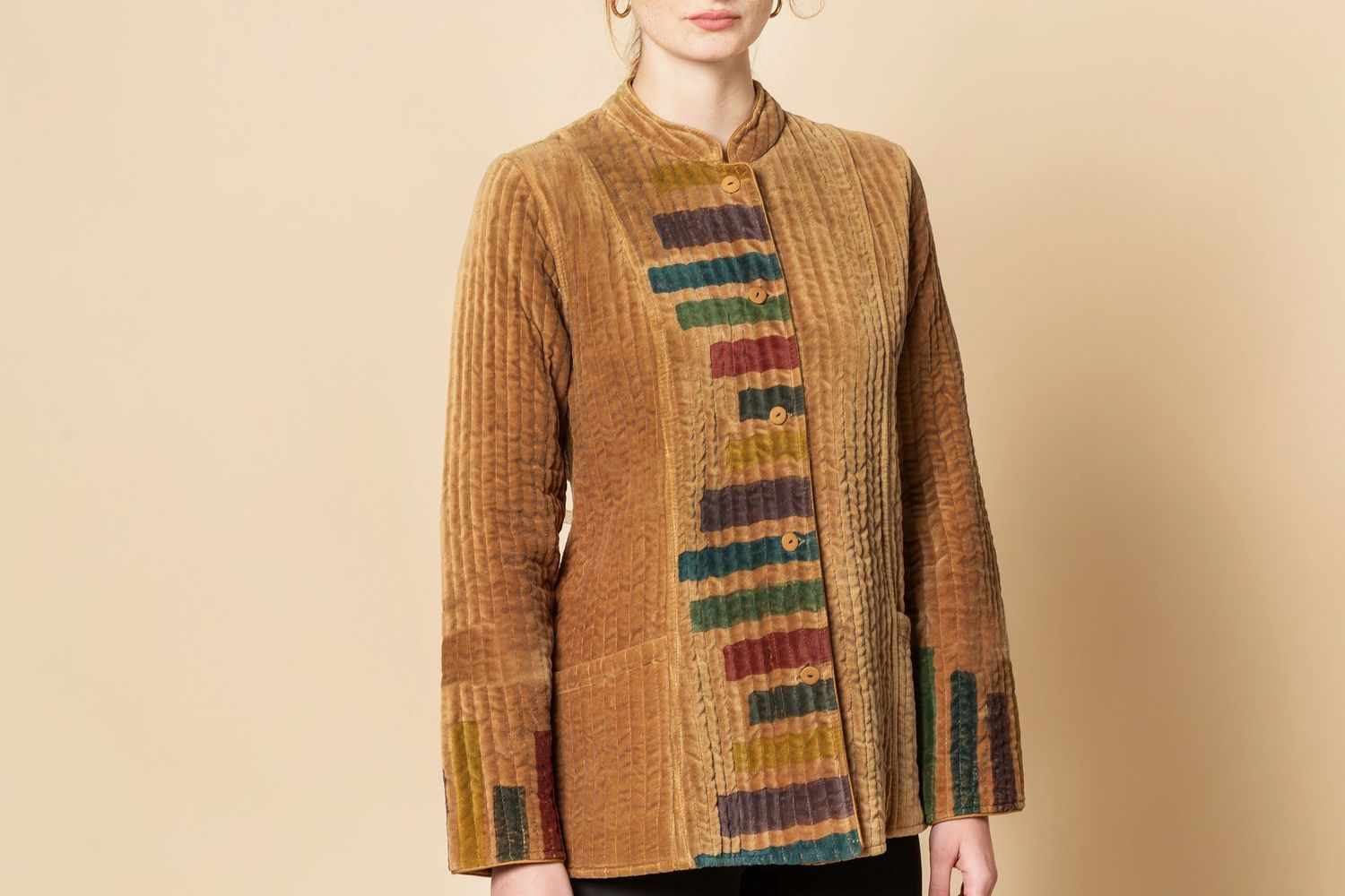 Giacca Guru cammello, serie velluto, taglia: S (Spalle38-lungh.68)