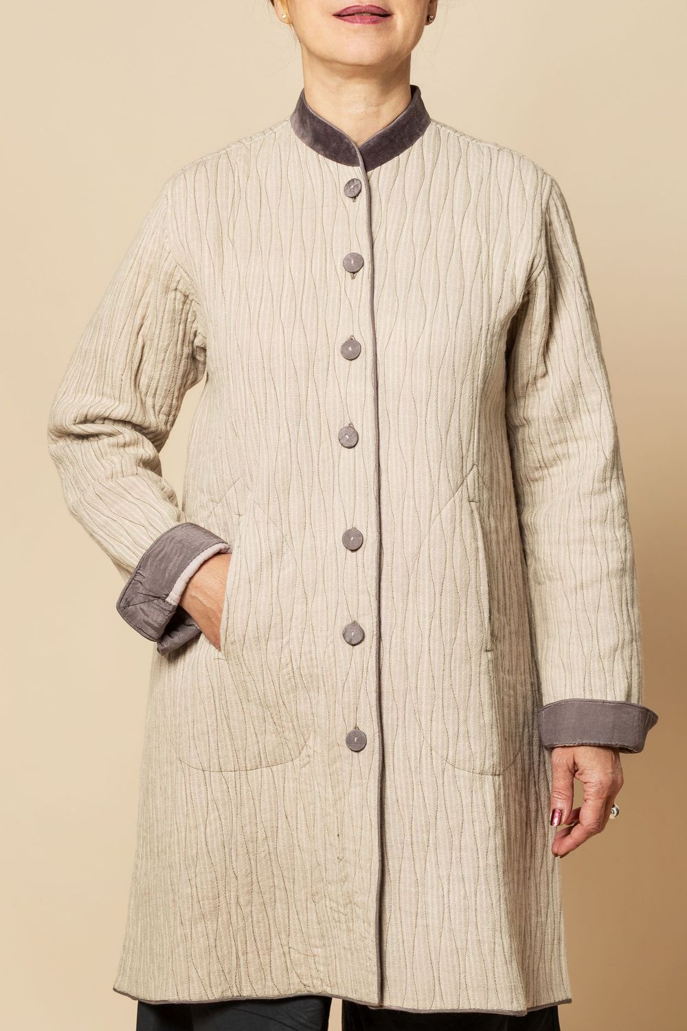 Cappotto trapuntato serie lana