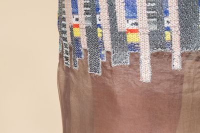 Gonna Longuette, serie paillettes colore grigio