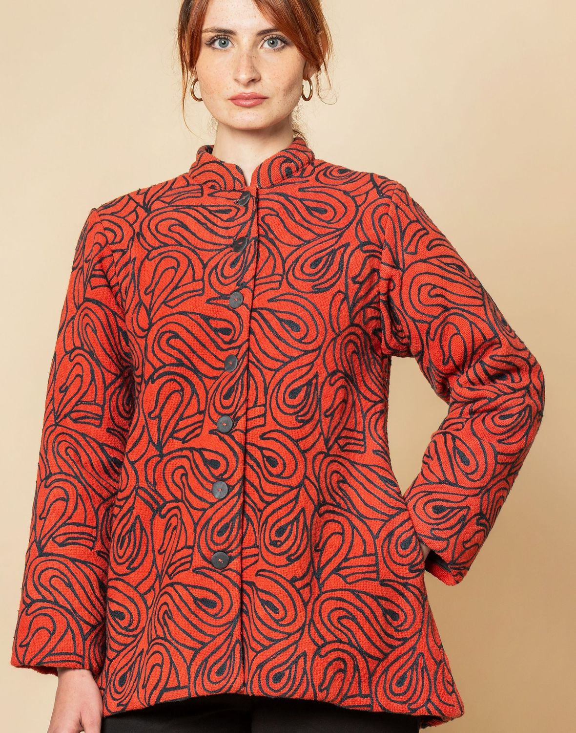 Giacca Guru trapunta, serie canvas rosso