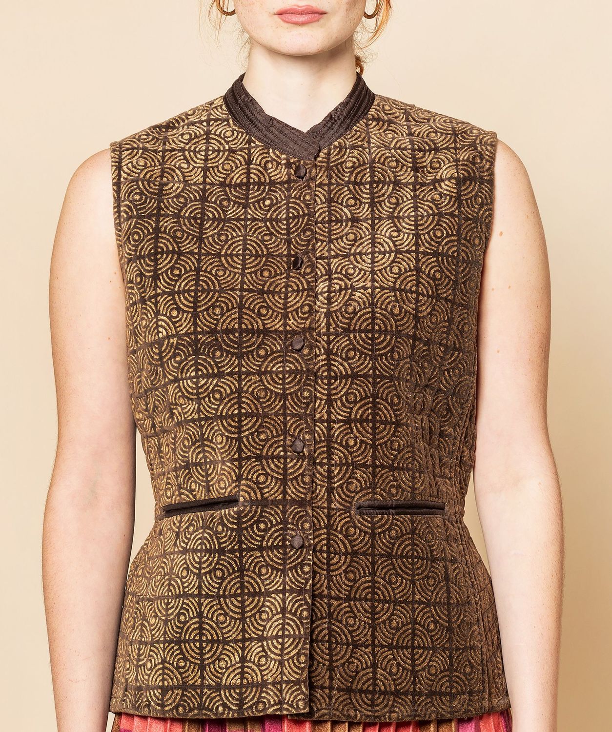 Gilet serie velluto marrone