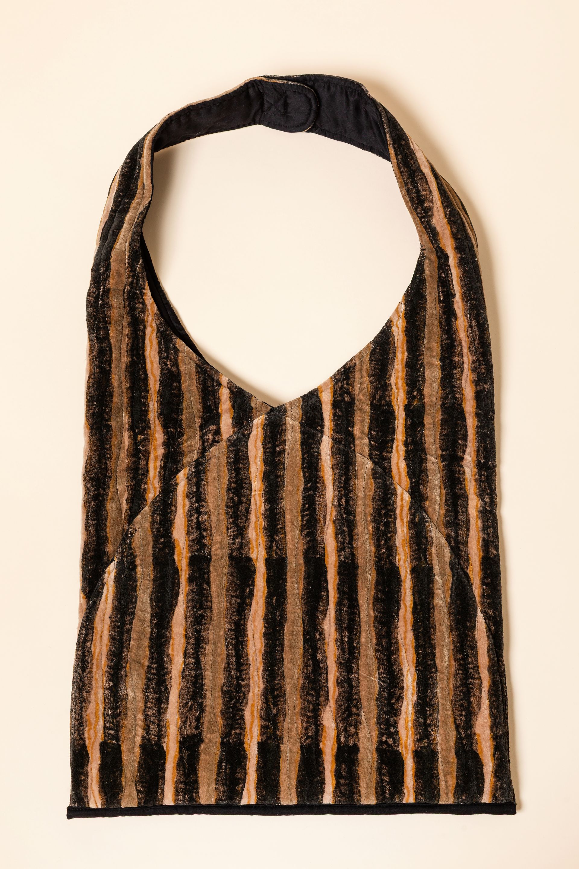 Borsa tracolla velluto block print