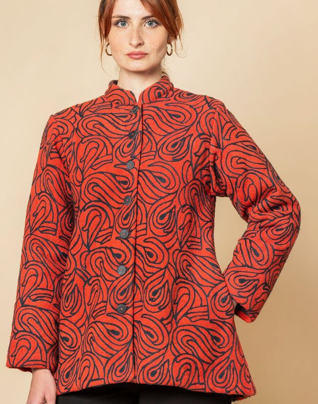 Giacca Guru trapunta, serie canvas rosso