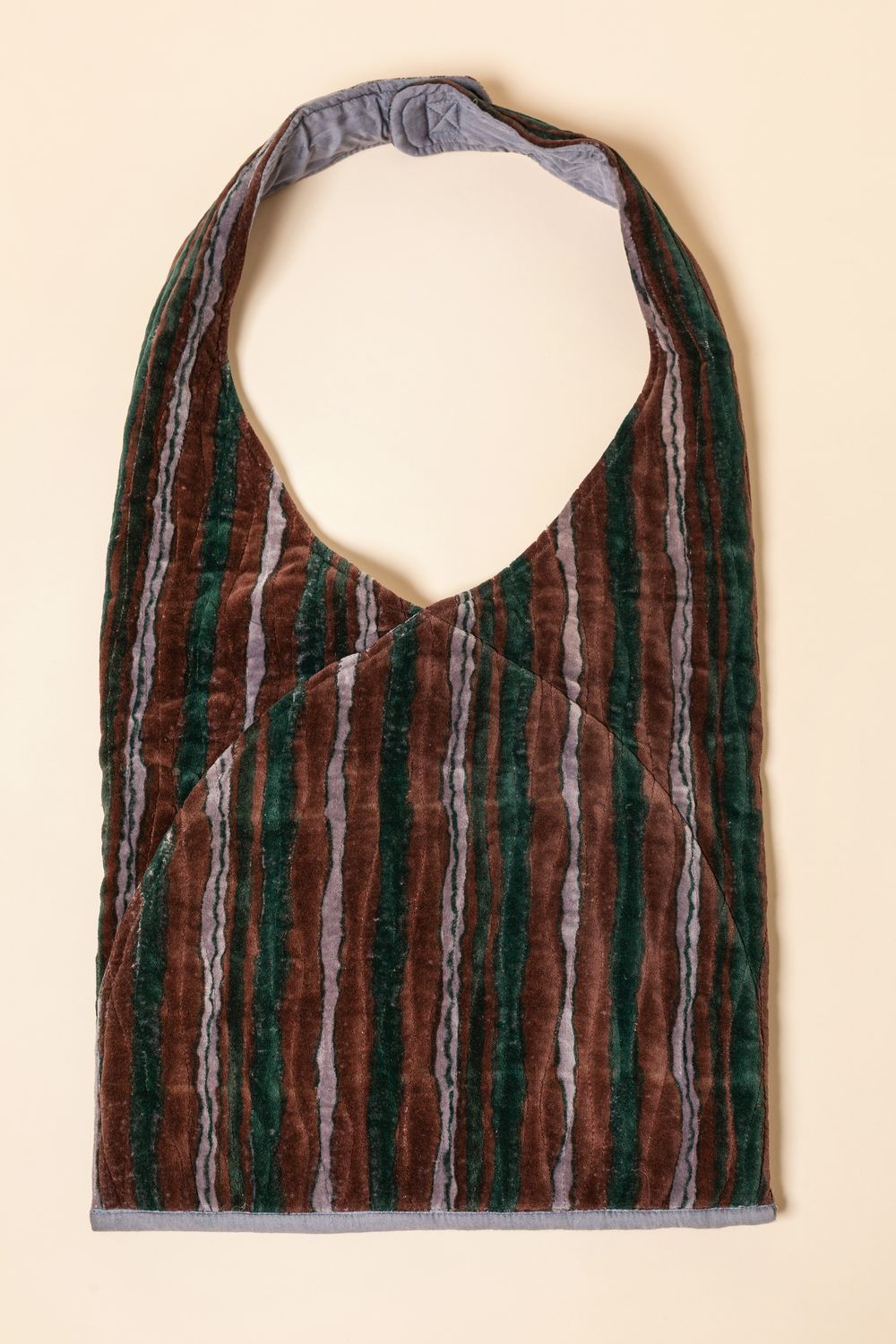 Borsa tracolla velluto block print