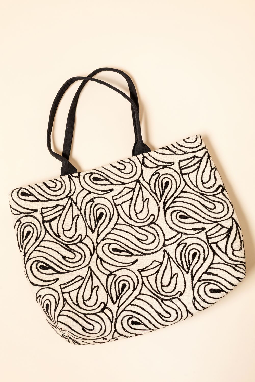 Shopper canvas ricamato