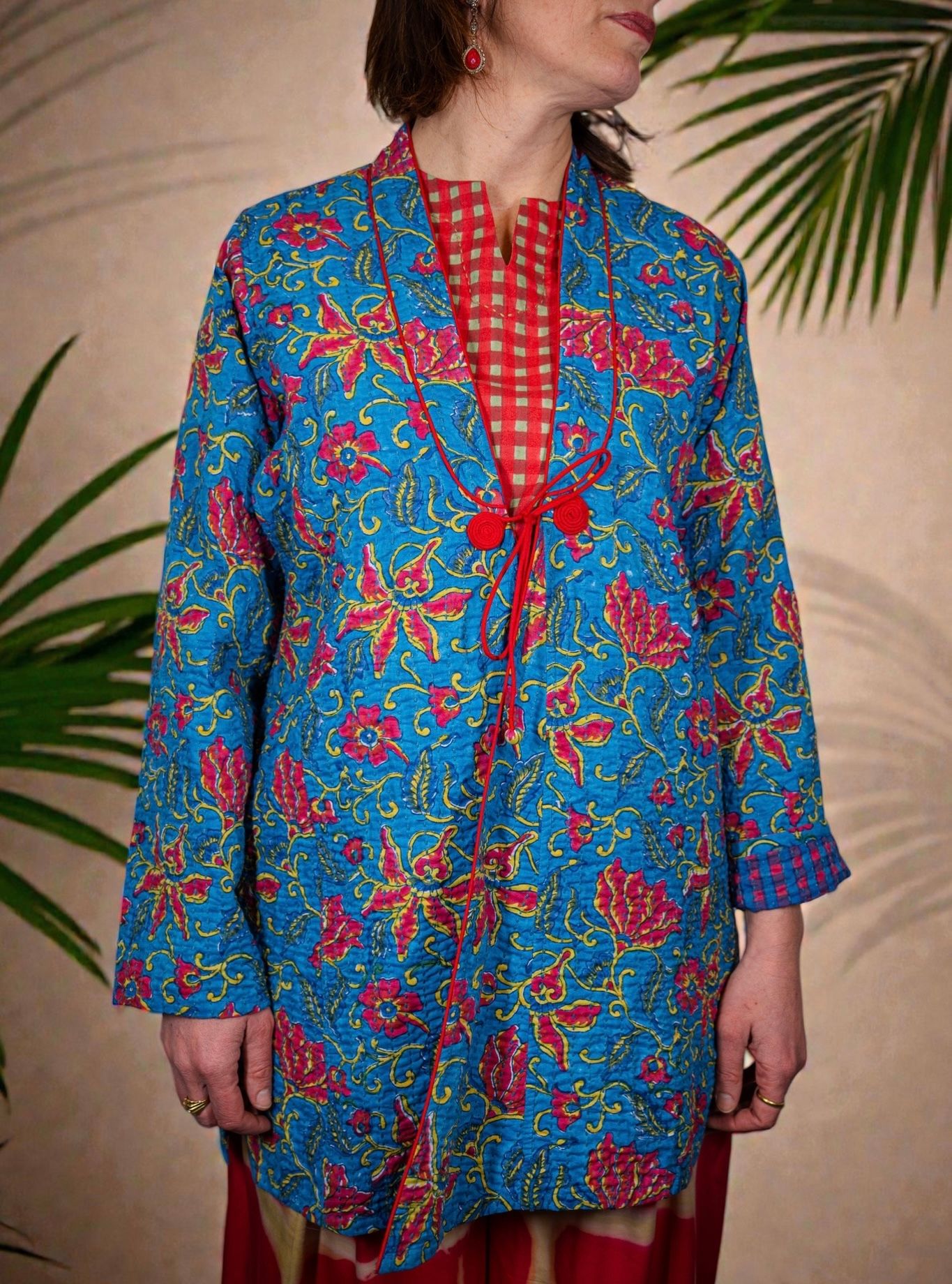 Giacca kimono reversibile in più colorazioni