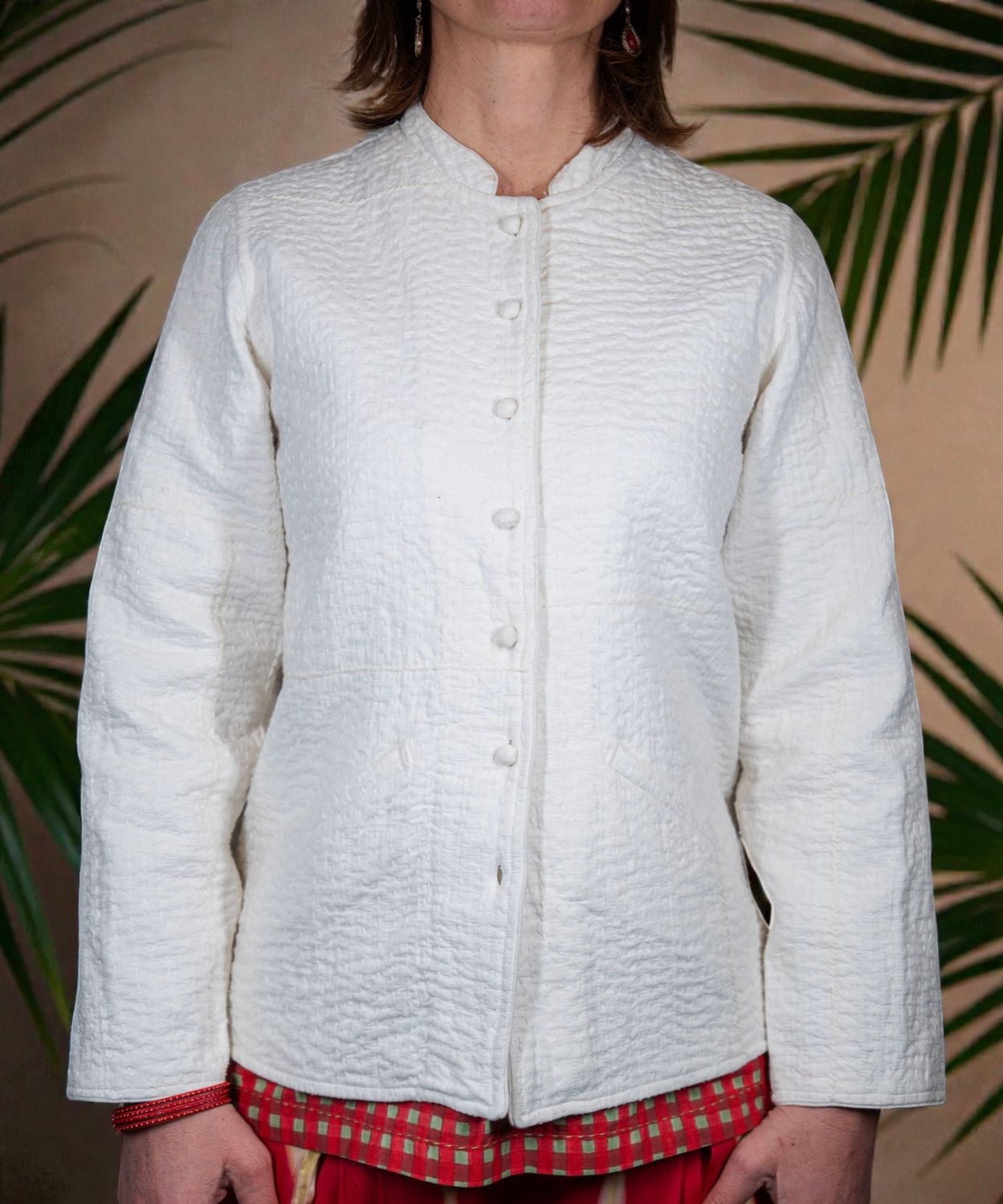 White Cotton Canvas Guru Jacket