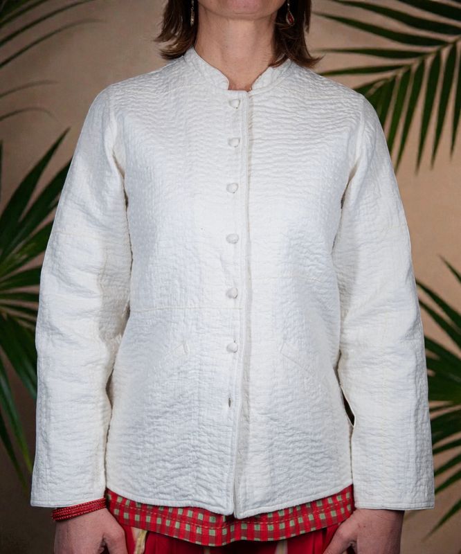 Giacca Guru in cotone canvas bianco