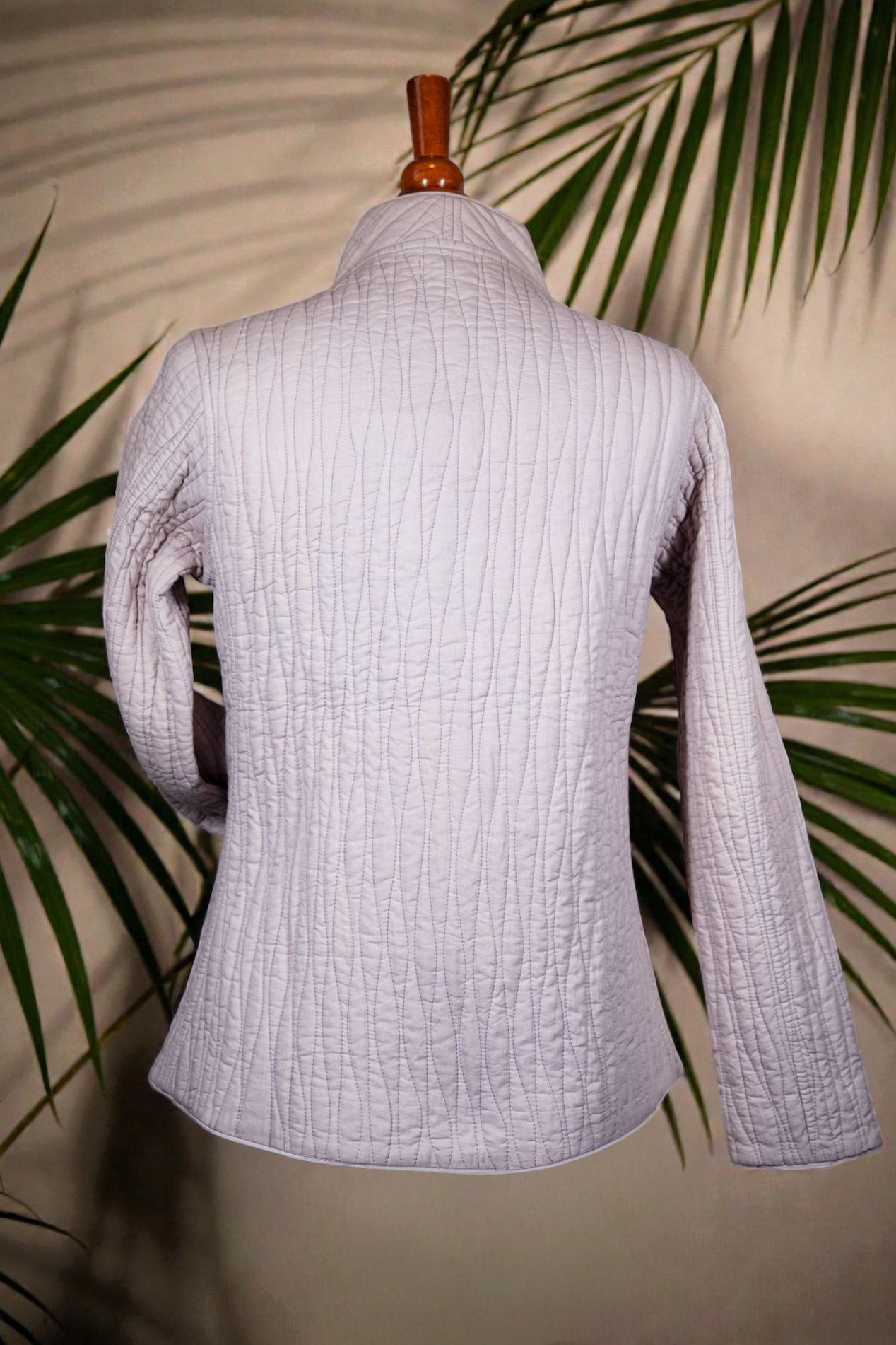 Riding jacket in cotone color tortora