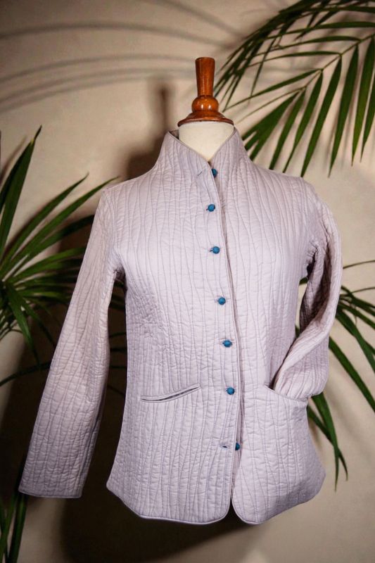 Riding jacket in cotone color tortora