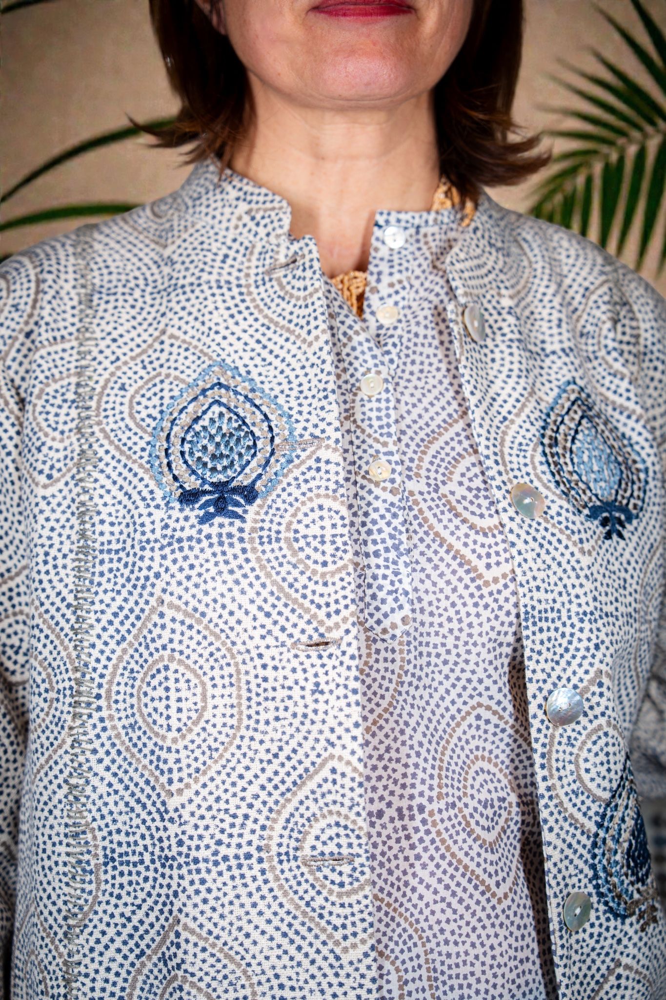 Spolverino in canvas ecrù