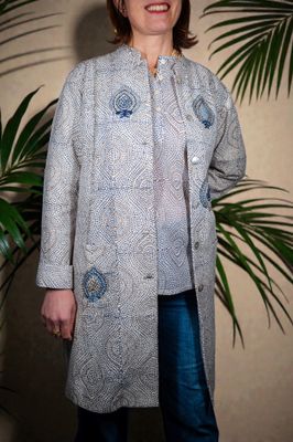 Ecru Canvas Lightweight Coat