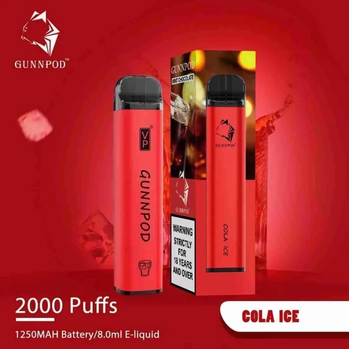 Gunnpod Cola Ice 2000 Puffs