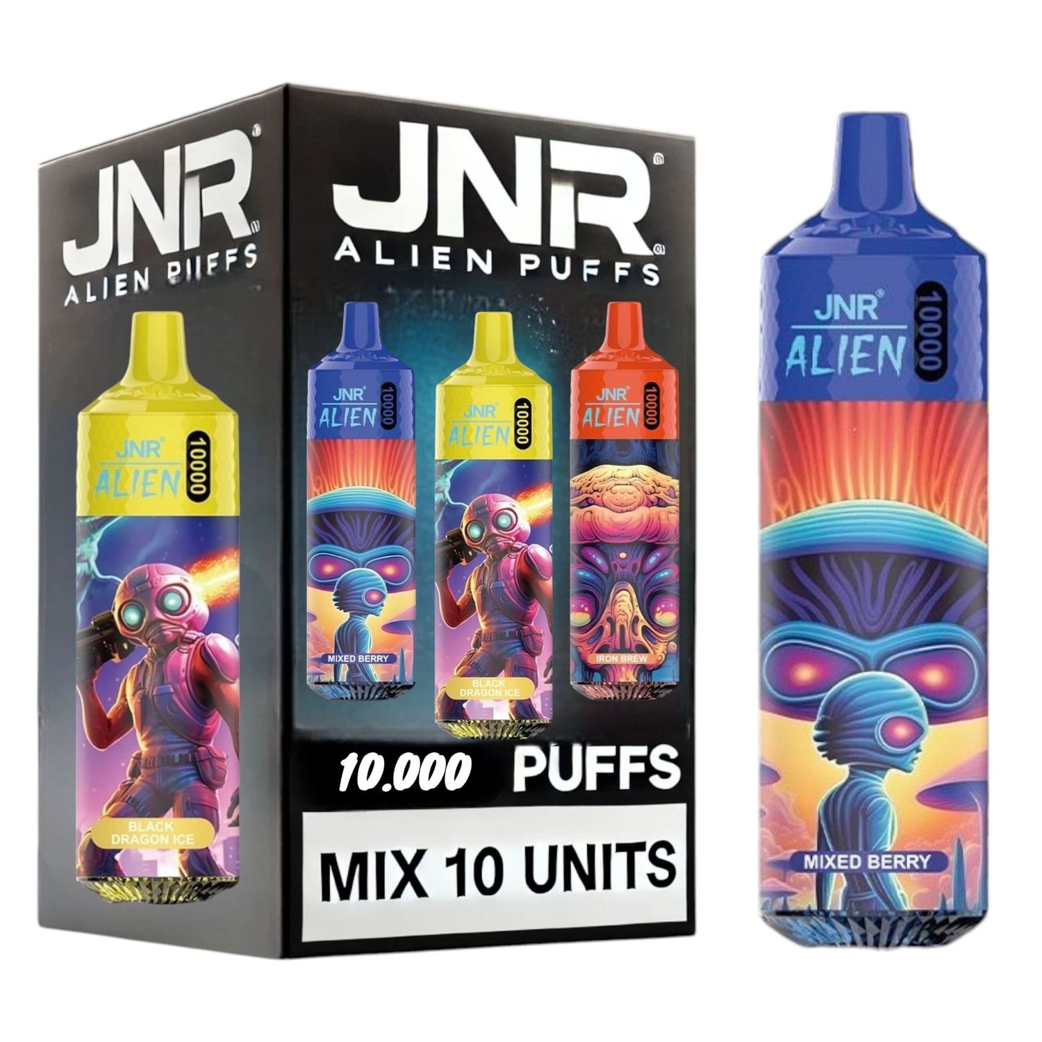 Jnr Alien 10000 puffs - 10 pack vape wholesale