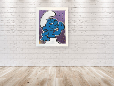 Smurf - Purple Omber - Box Canvas