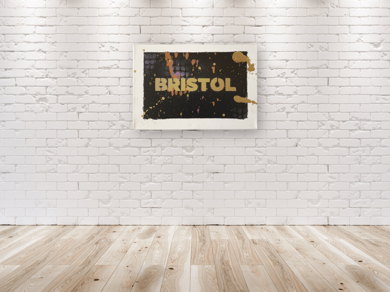 Bristol Stencil - Black with large gold splats