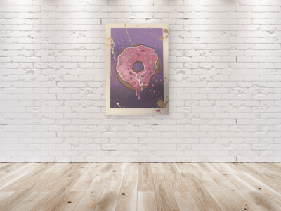 Donut with Purple Ombre