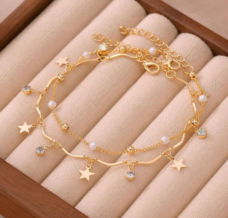 Chaîne de Cheville Constellation Perlée