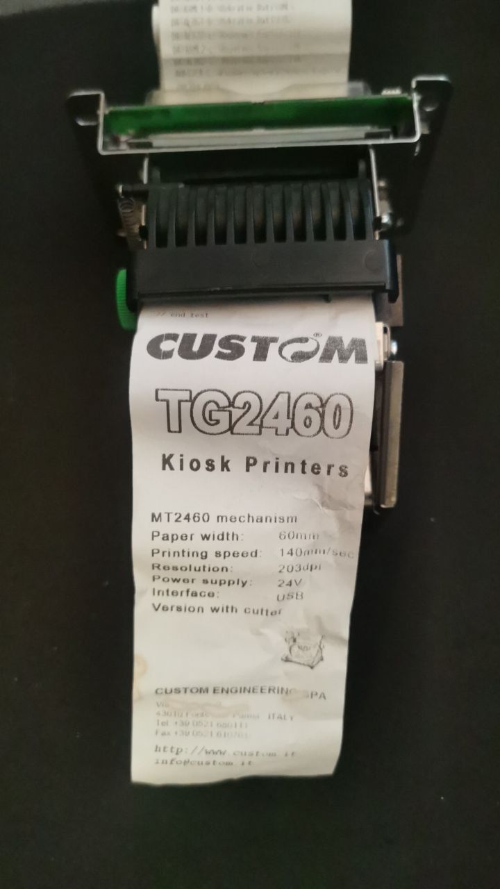 TG2460 CUSTOM thermal printer for printing receipts USED