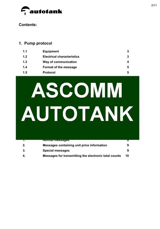 ASCOMM Autotank communication protocol Download