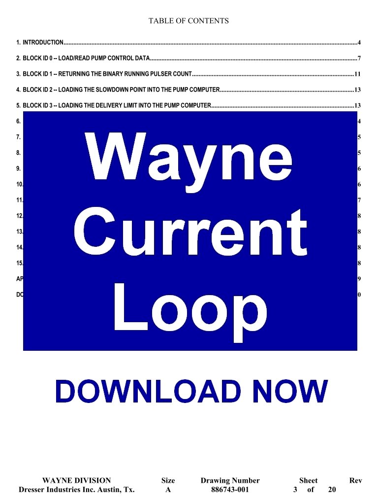 WAYNE CL DRESSER WAYNE PUMP COMMUNICATION PROTOCOL DOWNLOAD