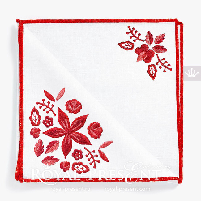 Polish Folk Flowers Machine Embroidery Designs - 2 sizes