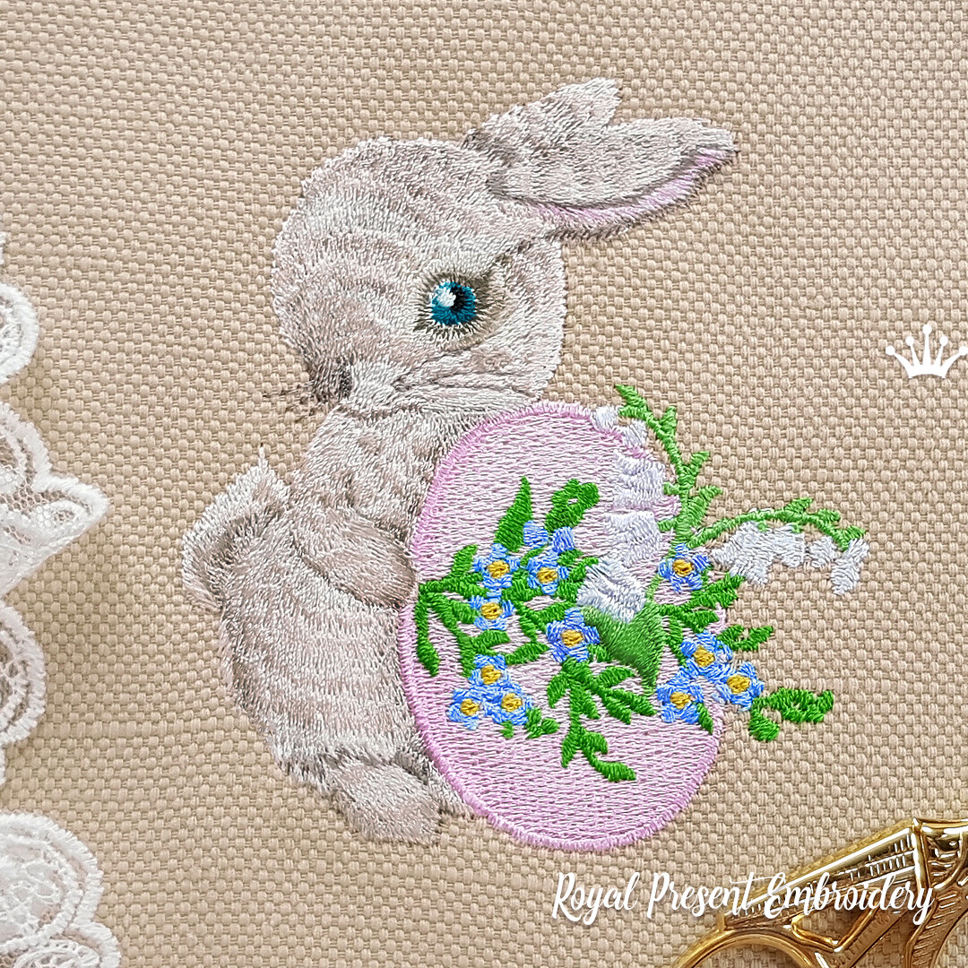 Download Cute Easter Bunny Embroidery Design | Royal Present Embroidery | machine embroidery designs online