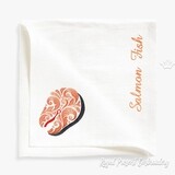 Ornate Salmon fish steak Machine Embroidery Design - 3 sizes