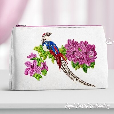 Machine Embroidery Design Tropical bird - 3 sizes